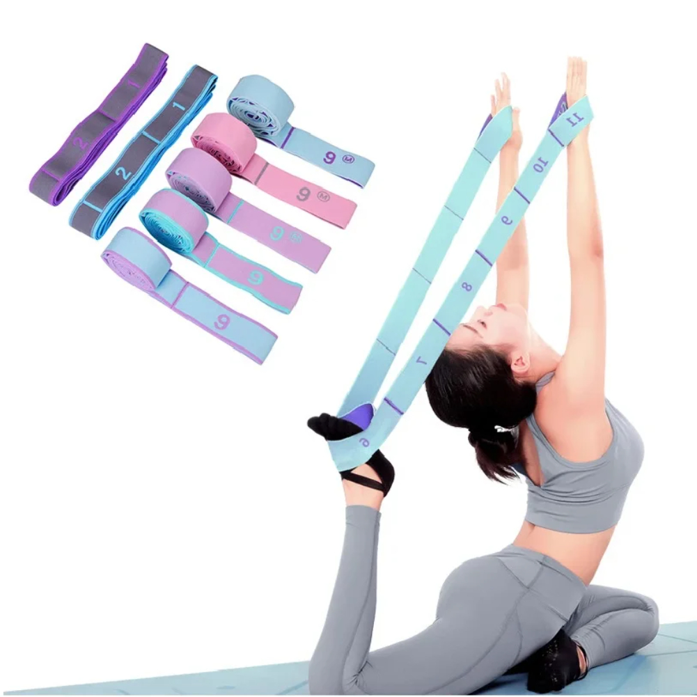 Yoga Fitness Resistance Band - Multi-Section Elastic Yoga Resistance Bands Adult