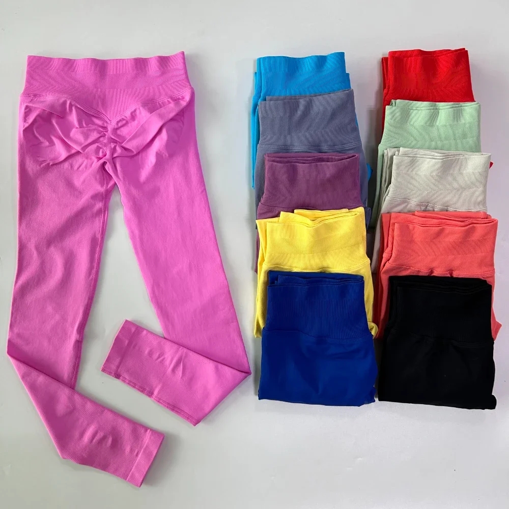 Yoga Fitness Band - Yoga Leggings Women Low Ribbed Band