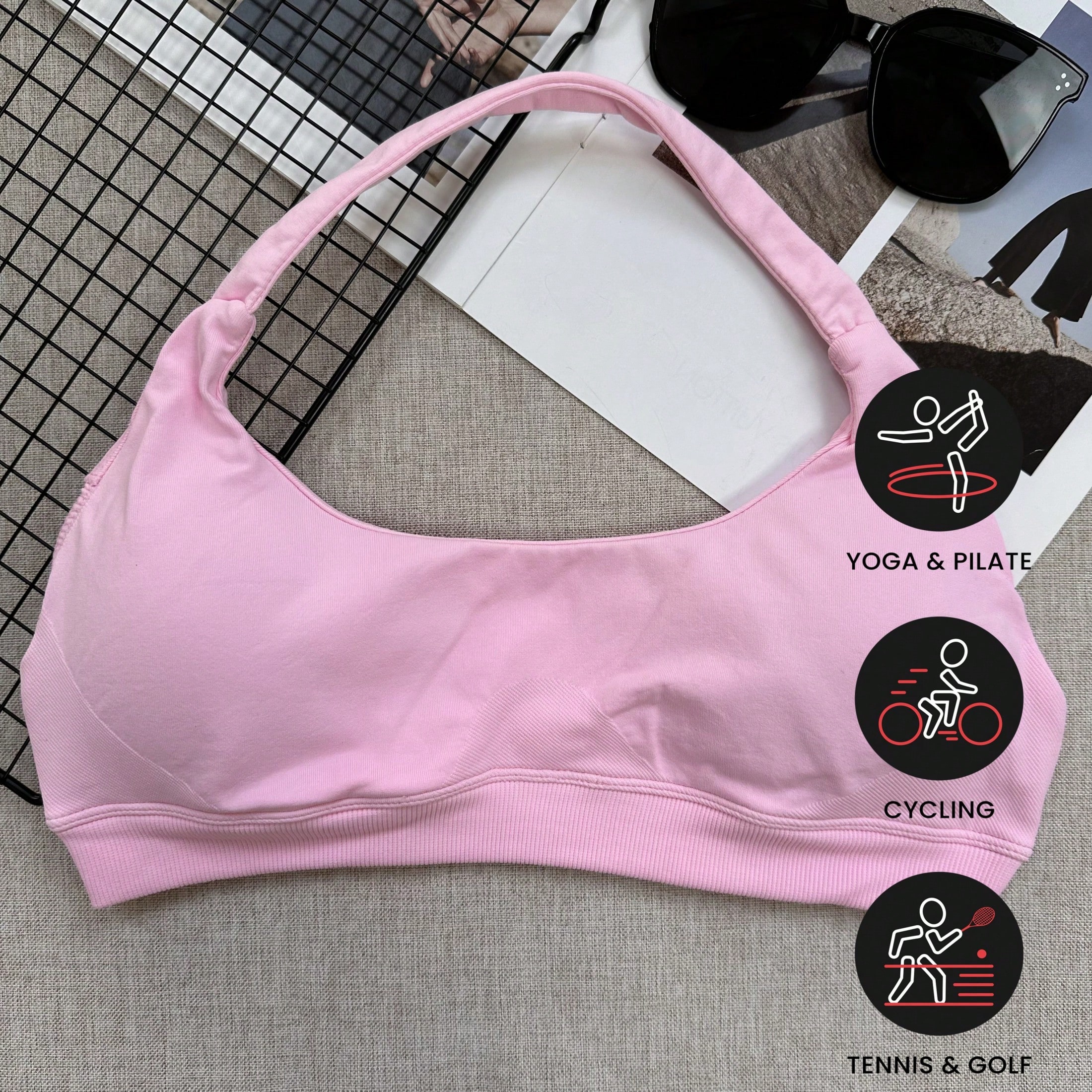 Yoga Fitness Top - Women's High Impact Sports Bra, Supportive