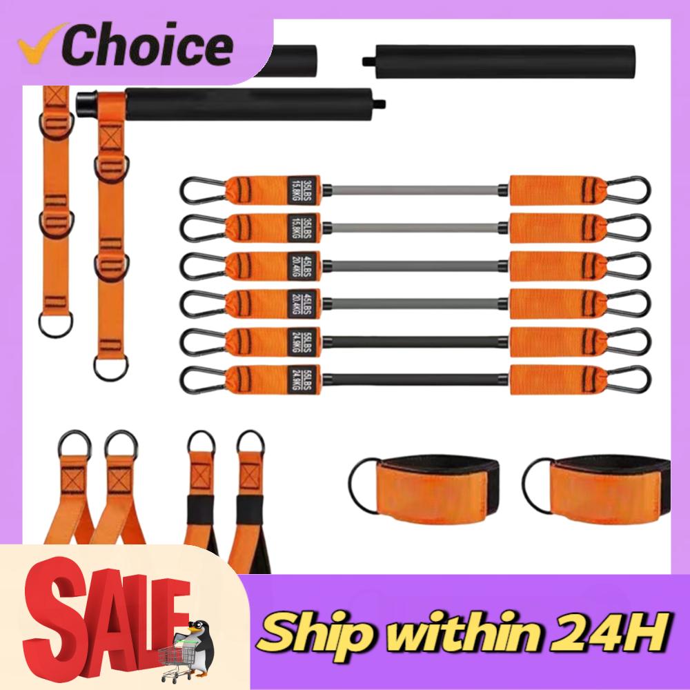 Portable  Exercise Pilates Bar – Yoga Fitness Resistance Band recenzja i cena