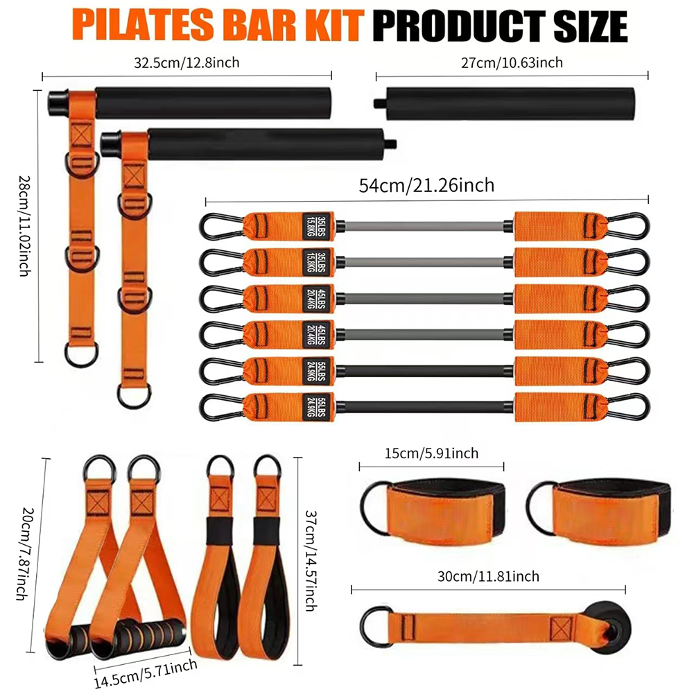 Portable  Exercise Pilates Bar – Yoga Fitness Resistance Band recenzja i cena