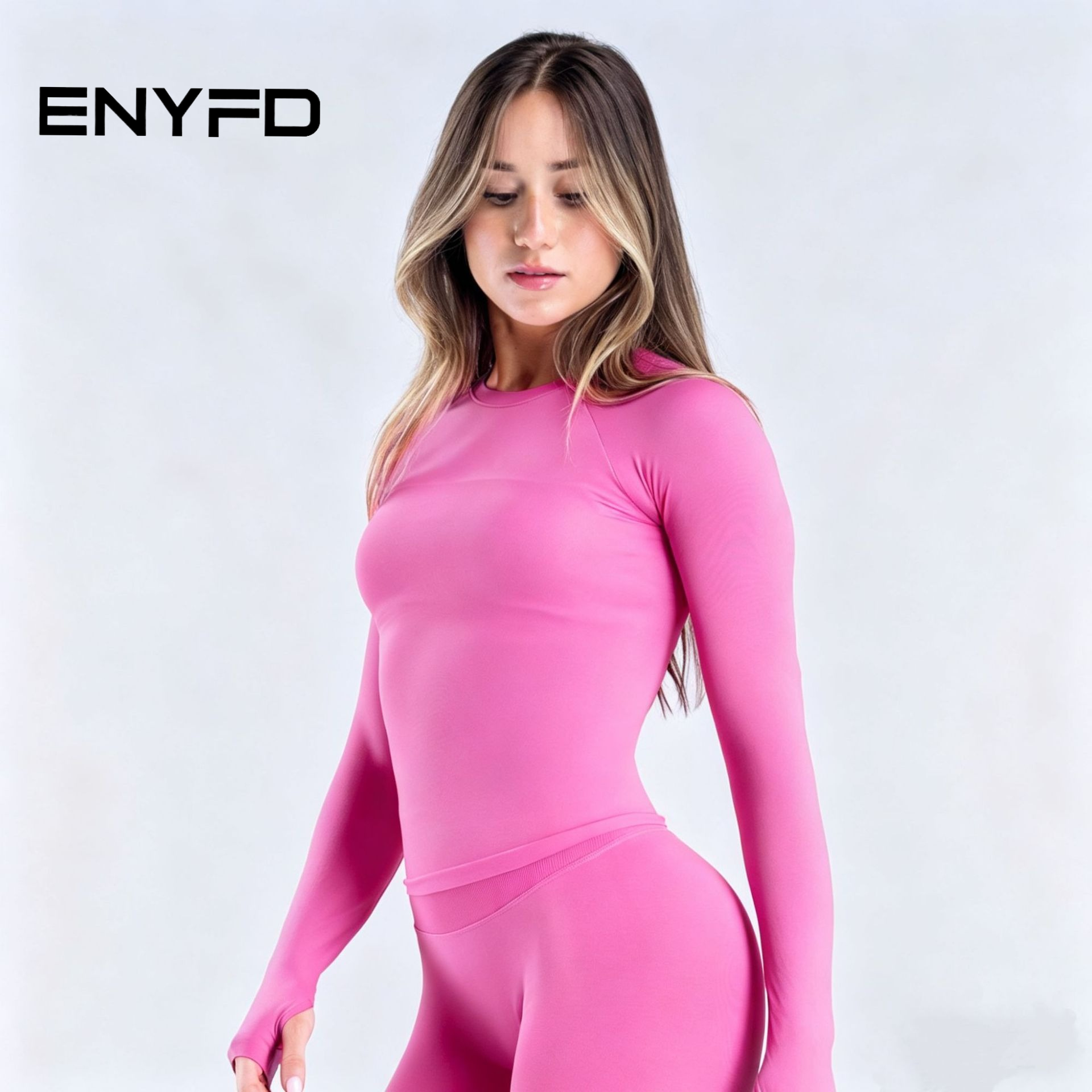 ENYFD Women's Seamless Long Sl – Yoga Fitness Top recenzja i cena