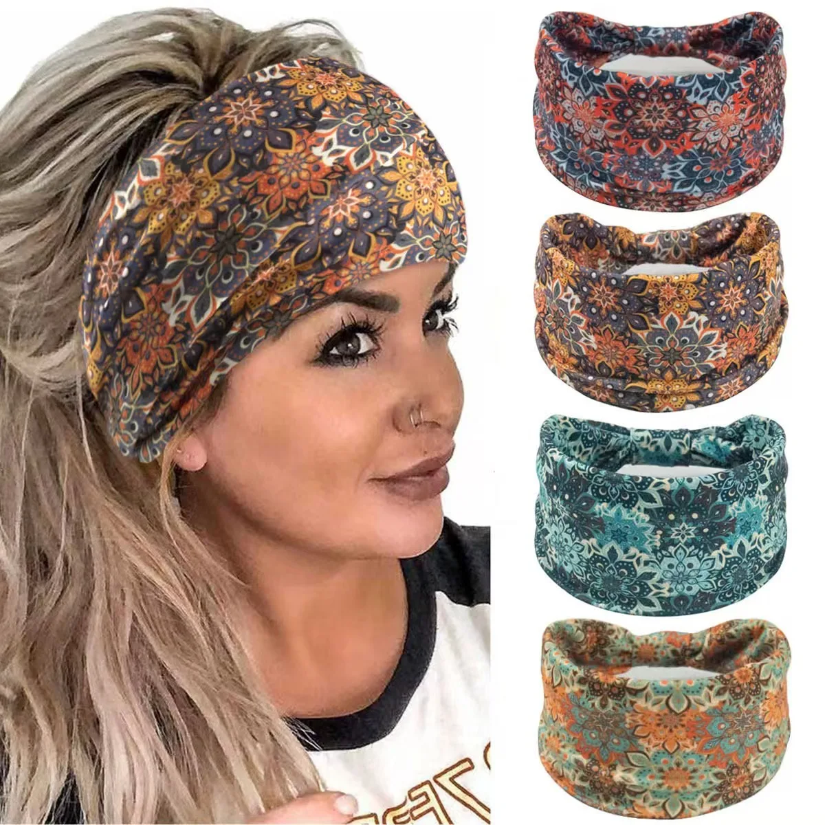🌸Boho Mandala Flower Headband  – Yoga Fitness Band recenzja i cena