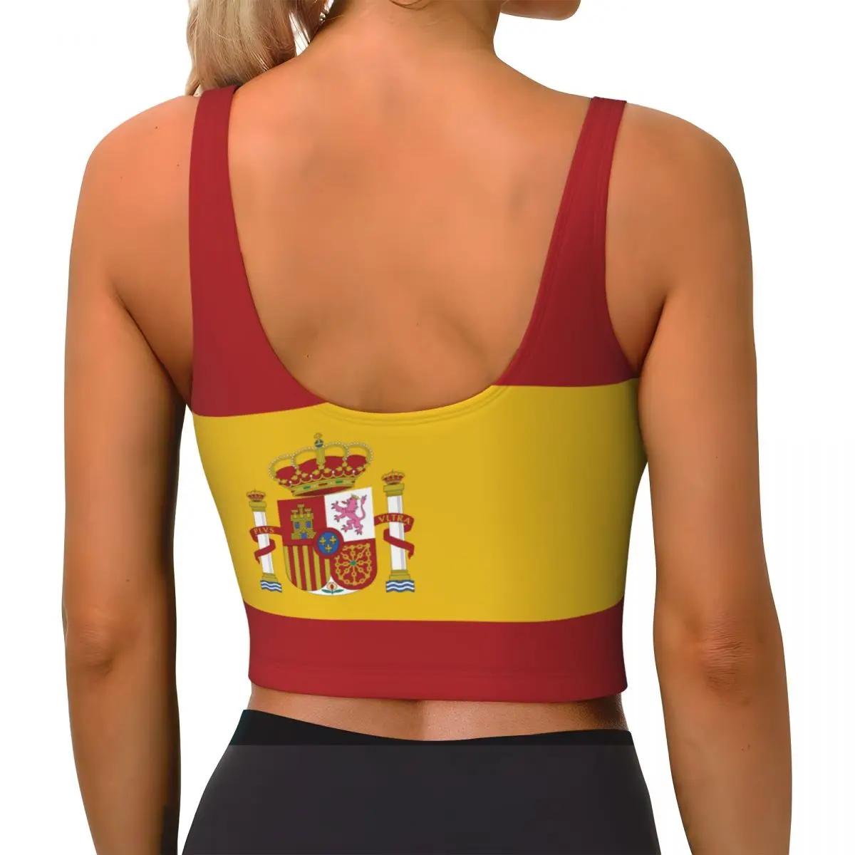 Spain Flag Basic Tops Women Sa – Yoga Fitness Top recenzja i cena