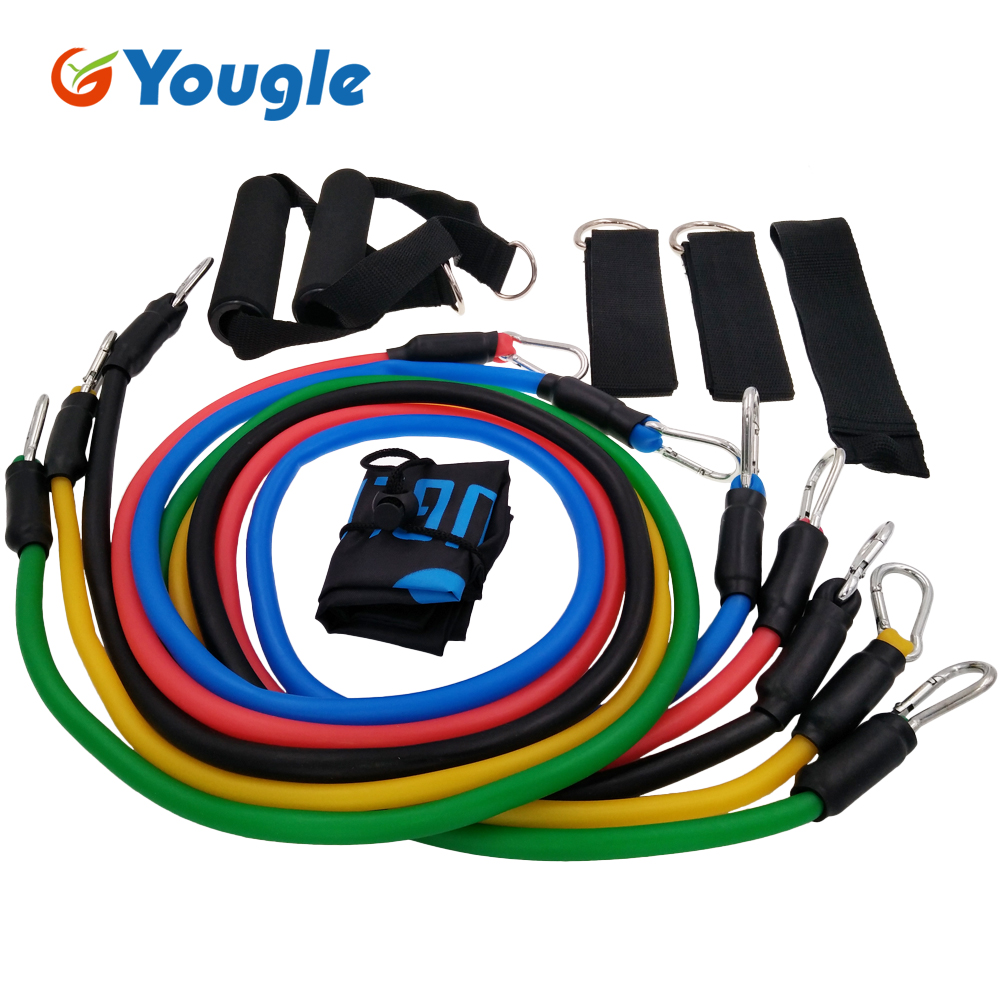 YOUGLE 11pcs/set Pull Rope Fit – Yoga Fitness Resistance Band recenzja i cena